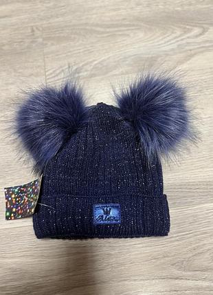 Шапка зимова для дівчинки