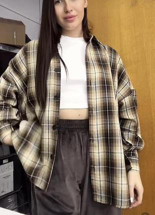 Бавовняна жіноча сорочка(оверсайз )