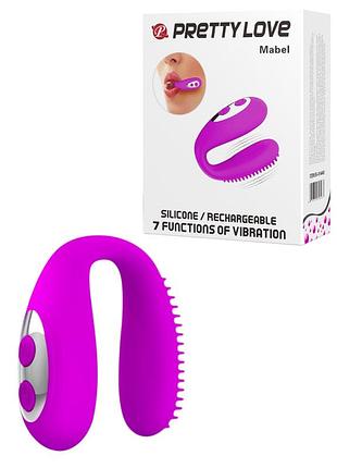 Оральний вібратор pretty love mabel фіолетовий для мина з 7 режимами вібрації lybaile bi-014449
