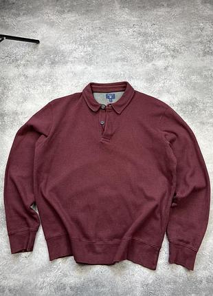 Вінтажний чоловічий класичний светр кофта гант вишнева gant