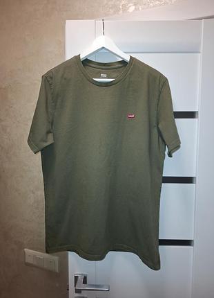 Футболка levi's ss original hm tee olive night. eur-l