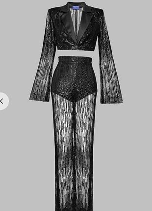 Новий шикарний вечірній костюм від гепюр
