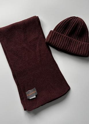 Really wild комплект унисекс шапка бини и шарф кашемир 100% burberry оригинал.