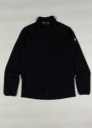 Чорна вітровка under armour спортивна кофта андер армор олімпійка оригінал size m-l