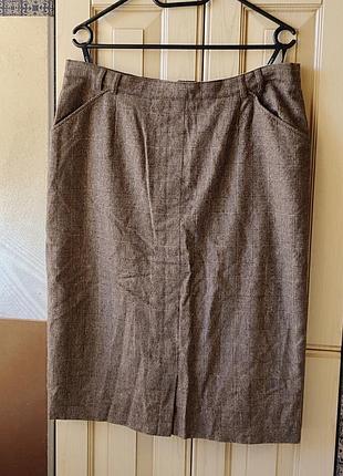 Catherine hepfer вінтажна вовняна тепла спідниця у клітинку клітка клетку клеточку клітку  винтаж