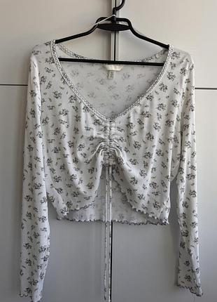 Кроп-топ с длинным рукавом h&amp;m