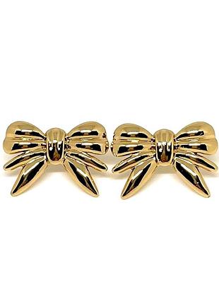 Тренд позолота нержавеющая медицинская сталь женские золотистые серьги шарики подвесы бантики