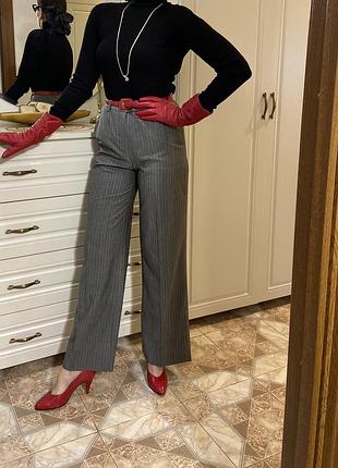 Шерстяні штани брюки шерсть класика класичні теплі з високою посадкою