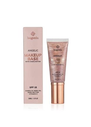 База під макіяж bogenia з хайлайтером angelic makeup base with highlighter
