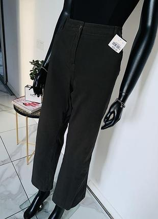 Брюки прямые женские maine new england короткая длина шоколадного цвета