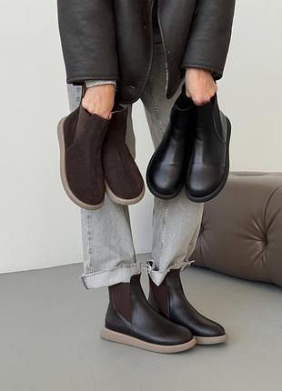 Ботинки женские зимние натуральная кожа и замша