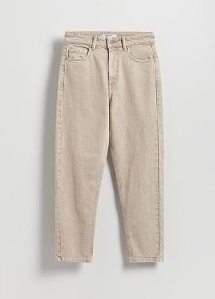 Джинси f&f (florence & fred) мом світло-бежевого кольору