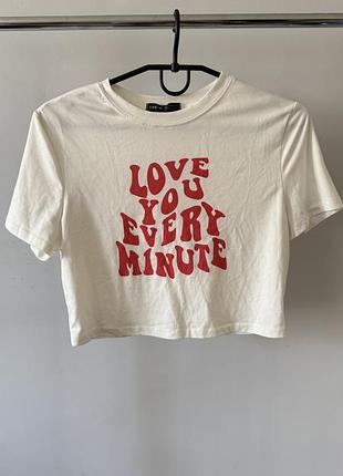 Футболка з принтом хс-м shein