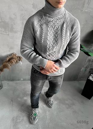 Мужской свитер качественная ткань удобна на осень