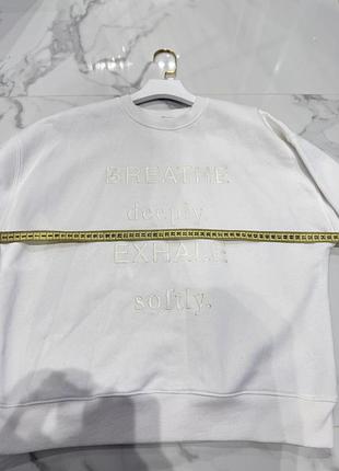 Білий світшот на флісі stradivarius 8