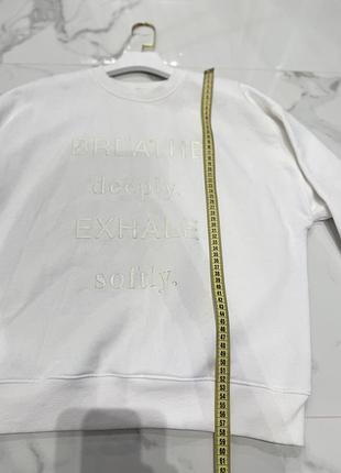 Білий світшот на флісі stradivarius 10