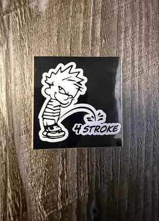 Вінілова наклейка на мотоцикл bad boy письменник 6х6 см