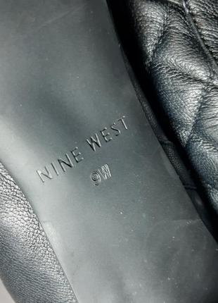 Топовые кожаные сопоги на высоком каблуке nine west 9w.40-41р9 фото