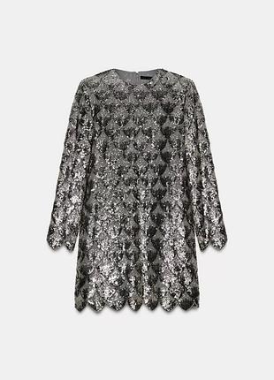 Коротка сукня жіноча з паєтками zara new