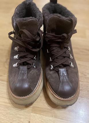 Grenson bridget – теплі черевики з натуральної замші та овчини