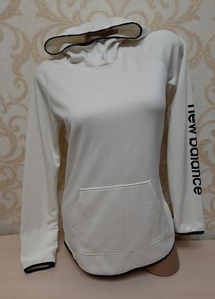 Толстовка , худи, лонгслив на флисе с капюшоном и карманом кенгуру new balance