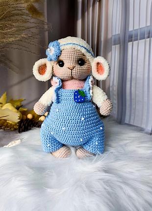 Вязаный баранец овечка ручной работы 24 см