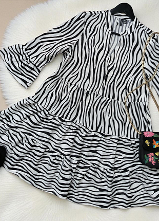 Принтованное платье платье платье принт анималистичное платье платья зебра платье