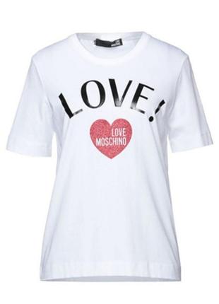 Love moschino оригинал футболка женская белая размер м сердце любовь 
идеальное состояние
