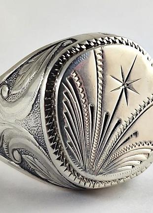 Серебряный перстень печатка. 925 проба.