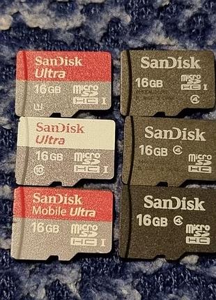 Карта памяти 16 гб sandisk ultra 4.78-12.8/21.8-42.5 microsd microsdhc 10 uhs-i mobile ultra сандиск