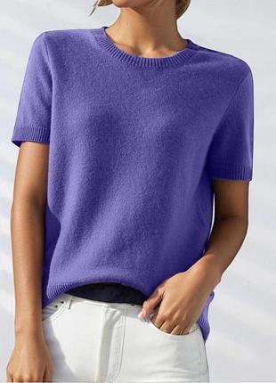 Racing green шерстяной свитер с коротким рукавом, американка