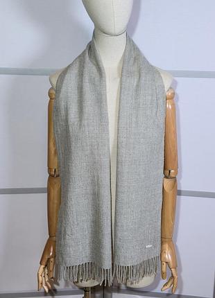 Pure wool серый шерстяной шарф