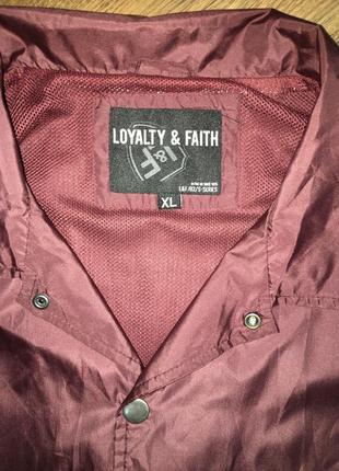 Фирменная мужская куртка ветровка f&f loyalty & faith оригинал3 фото