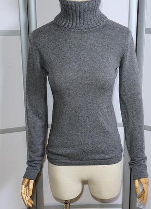 Marc o'polo немецкий премиум бренд темно-серый гольф с объемной горловиной в рубчик кашемир шерсть