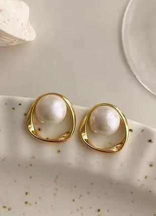 Винтажные сережки с большими жемчужинами, сережки жемчуг, сережки с жемчужинками, сережки жемчужины, сережки жемчужинки, серёжки, серьги