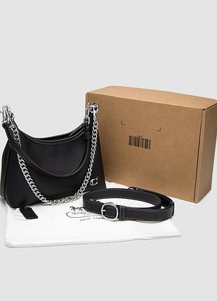 Сумка премиум ❤️ coach juliet shoulder bag black smooth leather (арт99655)
