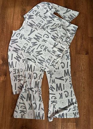 Голубая пижама домашний костюм mickey disney george