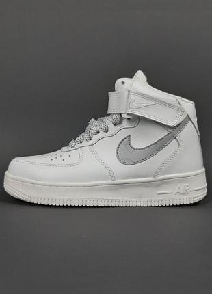 Sale ❗❗❗ nike air force 1 жіночі зимові шкіряні кросівки з хутром / жіночі зимові черевики