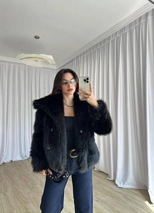 Стильна шуба шубка зі штучного хутра виробник туреччина чорна, шоколад, бордо
