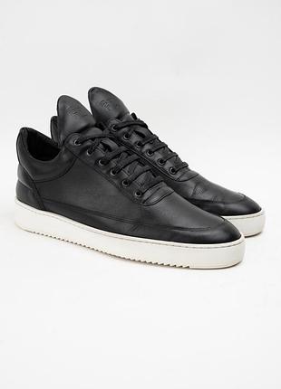 Кроссовки мужские кожаные filling pieces low top черные размер 44