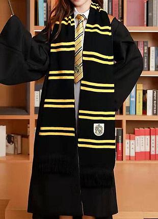 Шарф для взрослых с гербом гафелпафф (пуффендуй) - из фильма про гарри поттера