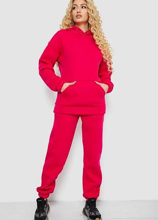 Спортивний костюм жіночий на флісі, колір малиновий