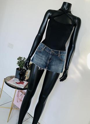 Джинсовые шорты johnnie b 28 с необработанным краем и посадкой на бёдра