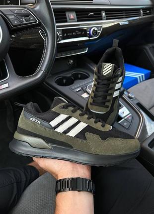 Мужские кроссовки adidas retropy black army green разбрродаж