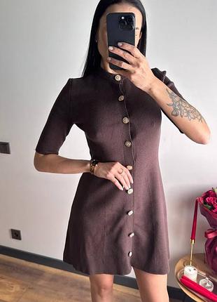 Шоколадное коричневое мини платье jasmine на пуговицах
премиальная пряжа вискоза