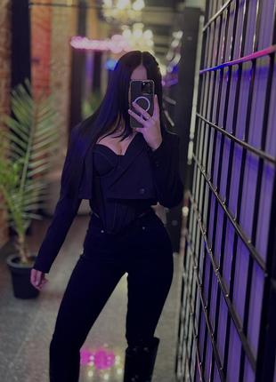 Піджак вкорочений чорний