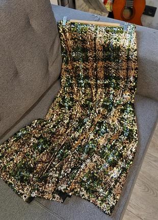 Спідниця в пайєтках від zara!