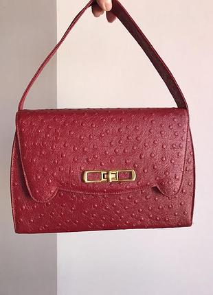 Сумка шкіряна  st.michael 22018- класична,стильна,базова,кольору вишні
