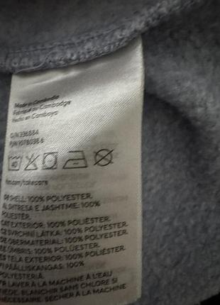 H&m | флісова кофта на блискавці для дівчинки блакитна розмір 98/104 6