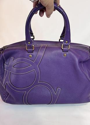 Pg "purificación garcía handbag big logo" шкіряна вмістка сумка